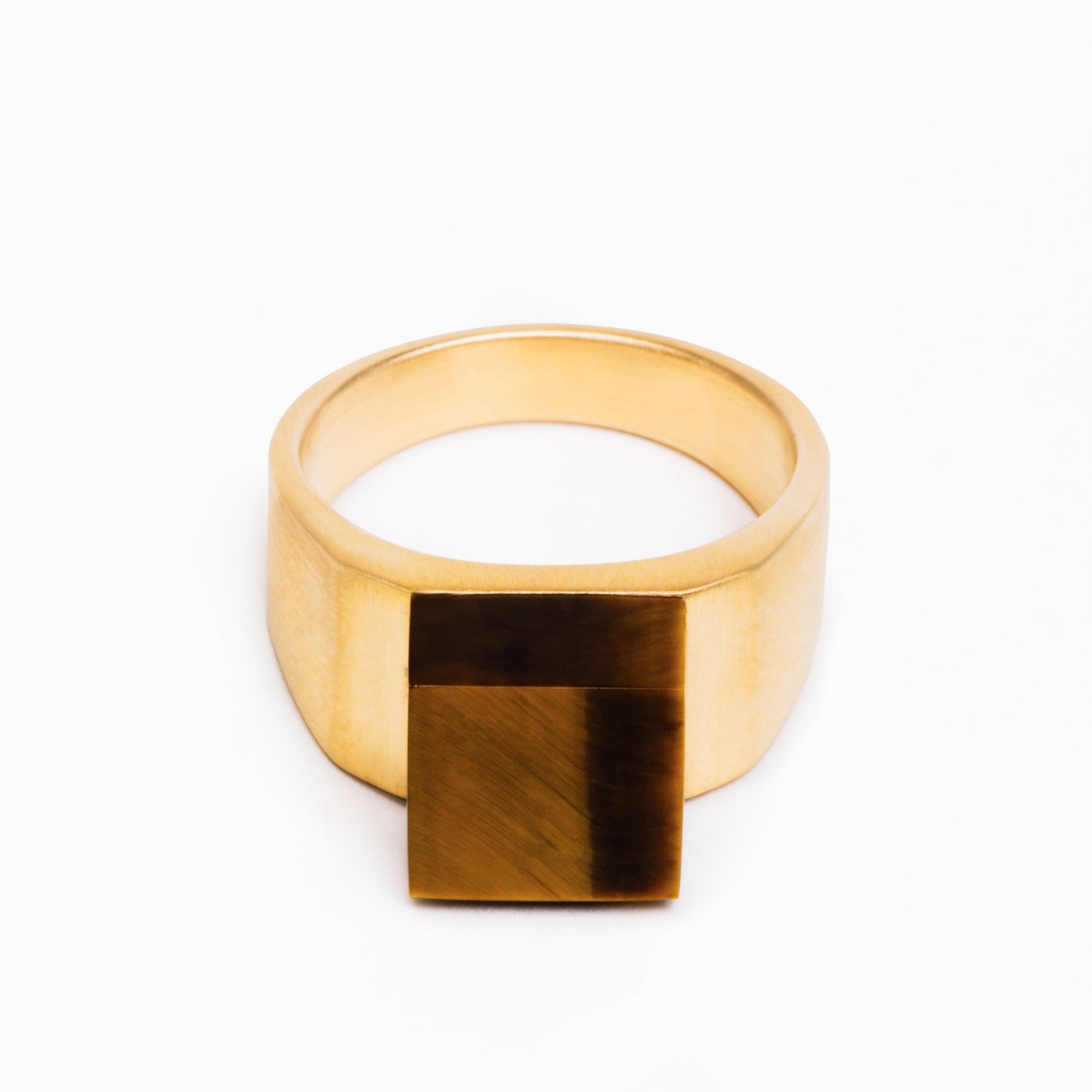 Pixel Ring | Brass | Tiger's Eye