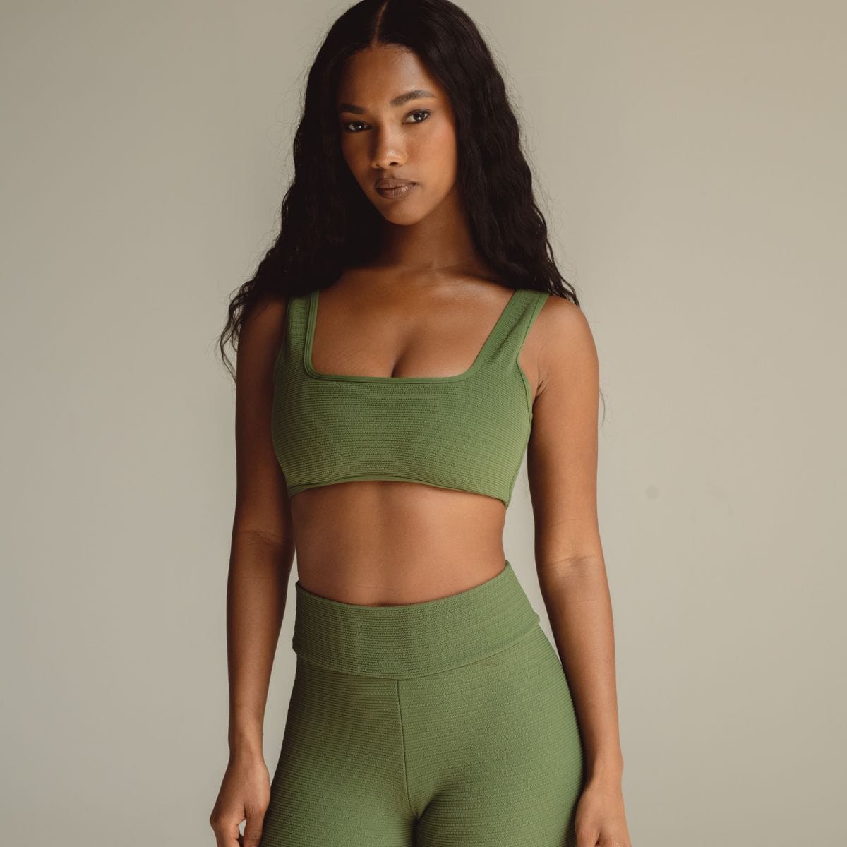 Allie Top | Olive Micro Scrunch