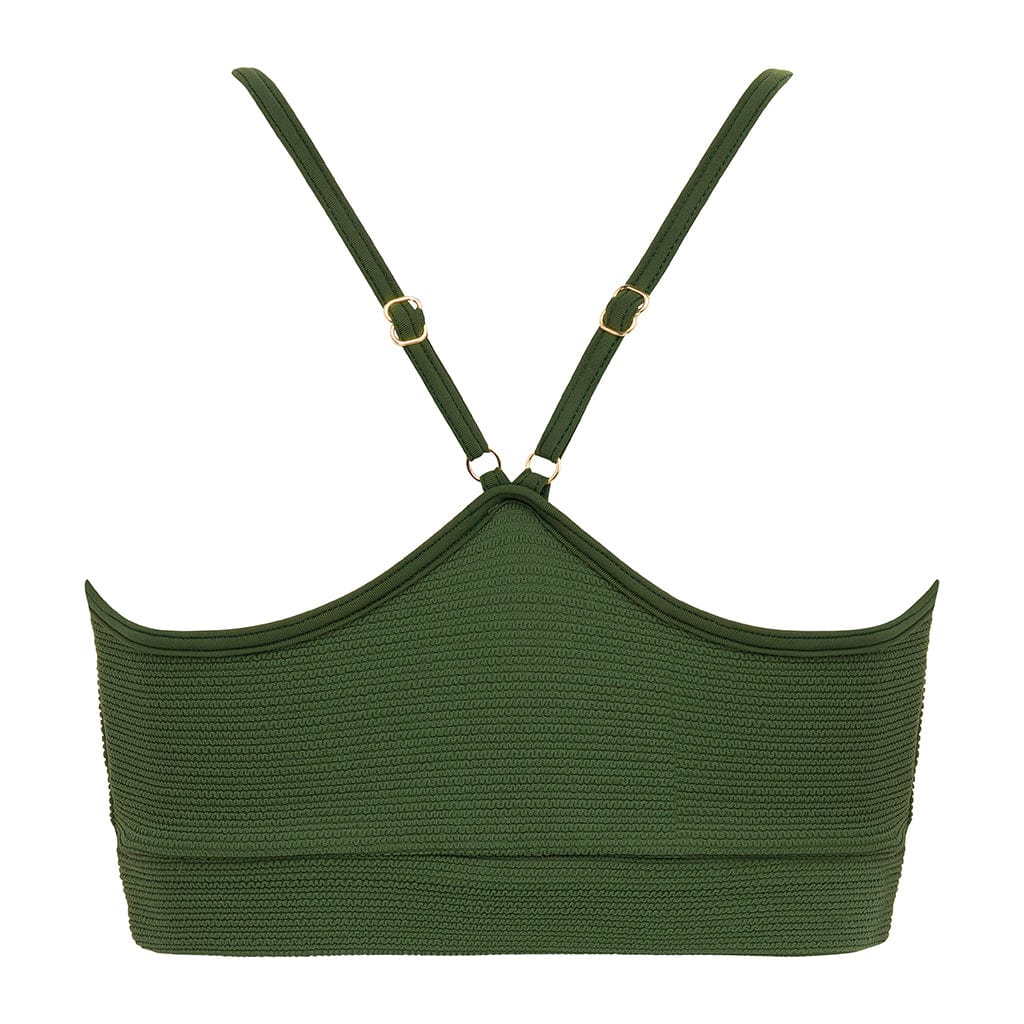 Simple Sport Top | Olive Micro Scrunch