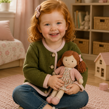 Kids | Salzburg Cardigan | Pine / Light Pink