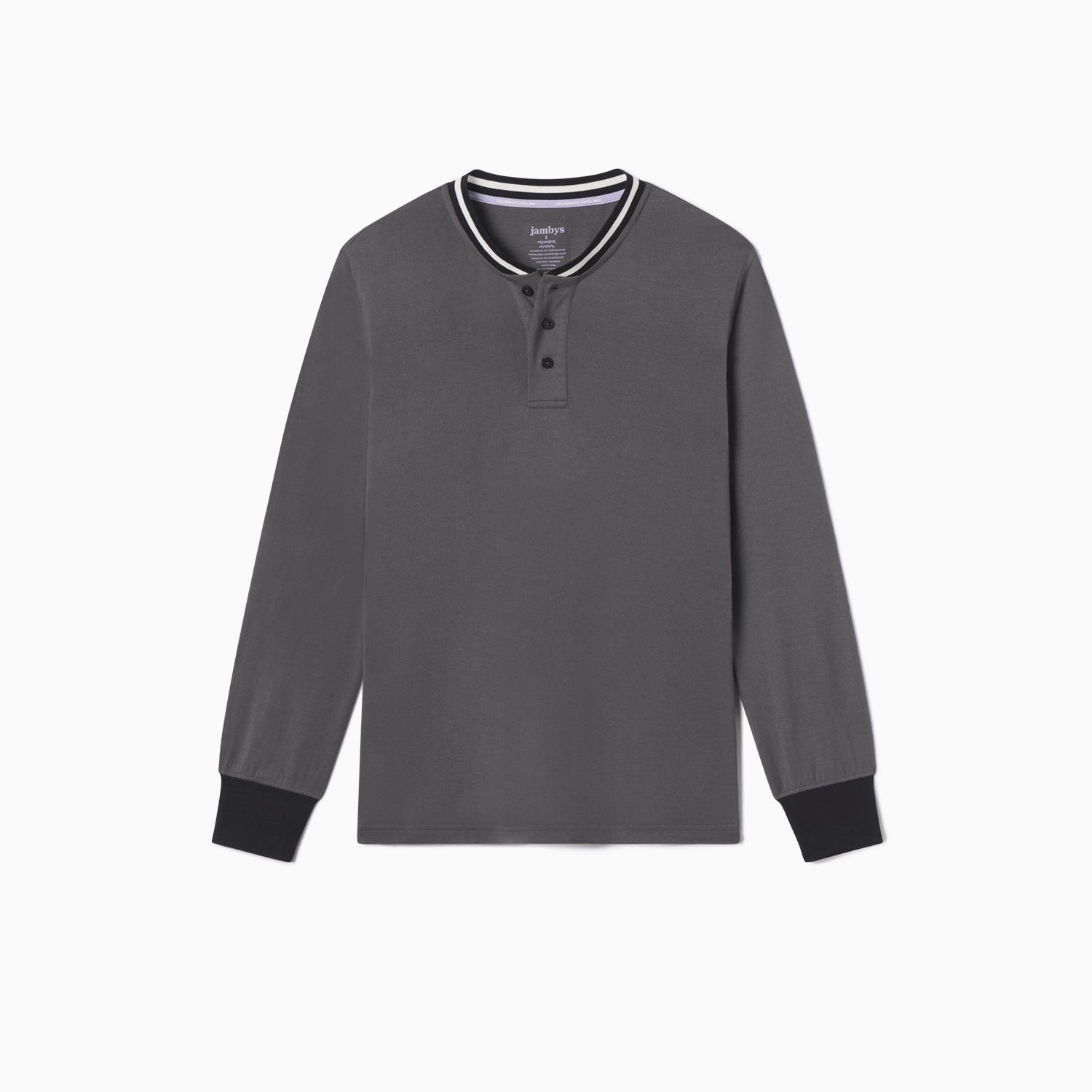 Modal Jersey Pajama Top | Gray/Black