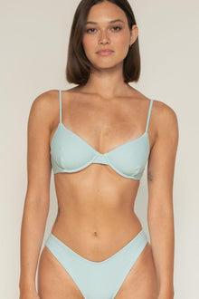 Lulu Zig Zag Stitch Bikini Bottom | Powder Blue