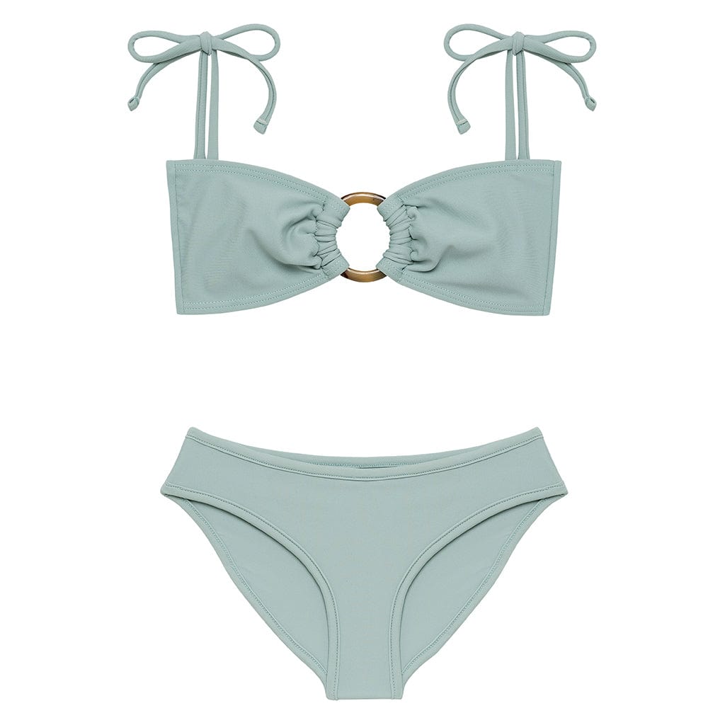 Mini Tori Bandeau x Lulu Bikini Set | Powder Blue