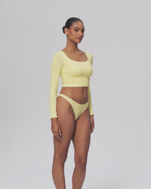 Cropped Round Neck Top | Sky Blue