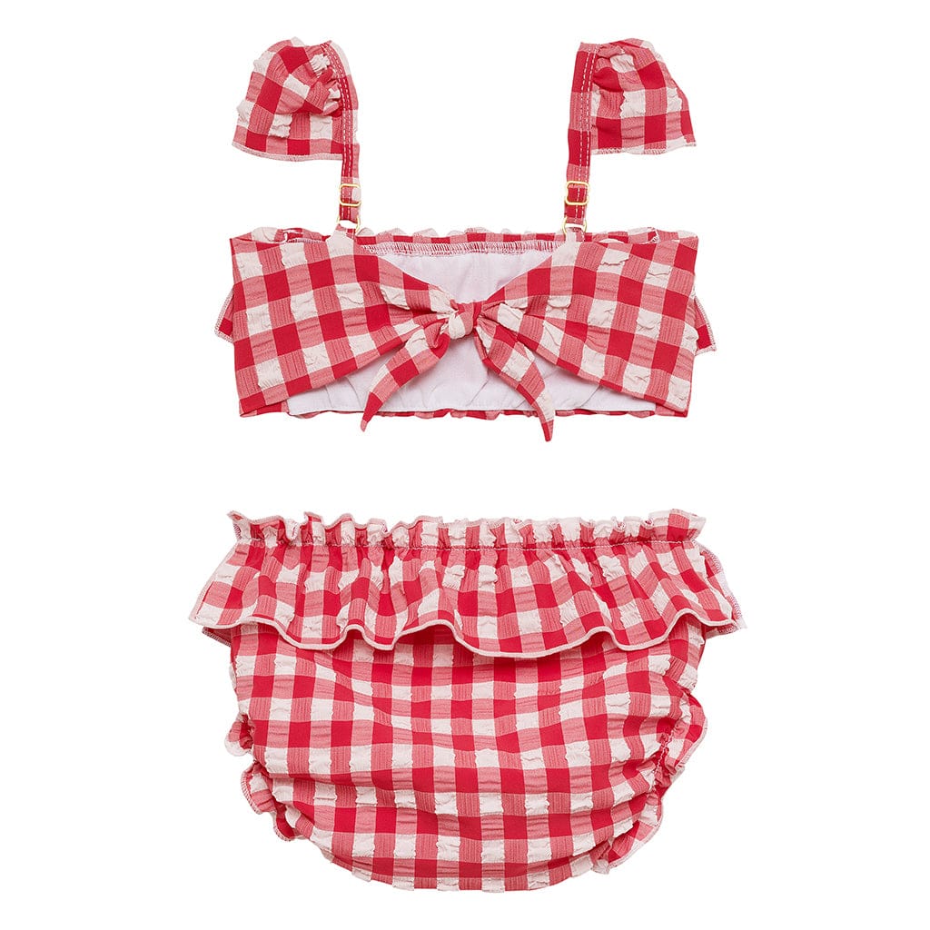 Mini Cabana Bikini Set | Red Gingham