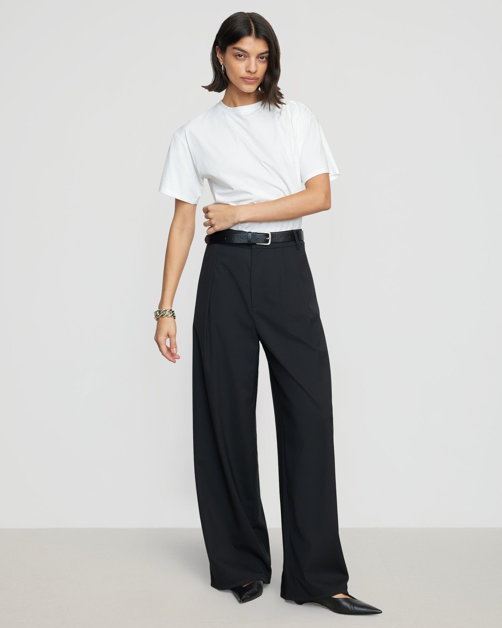 Bianca | Roen Relaxed Draped-Jersey Tee in Size Small