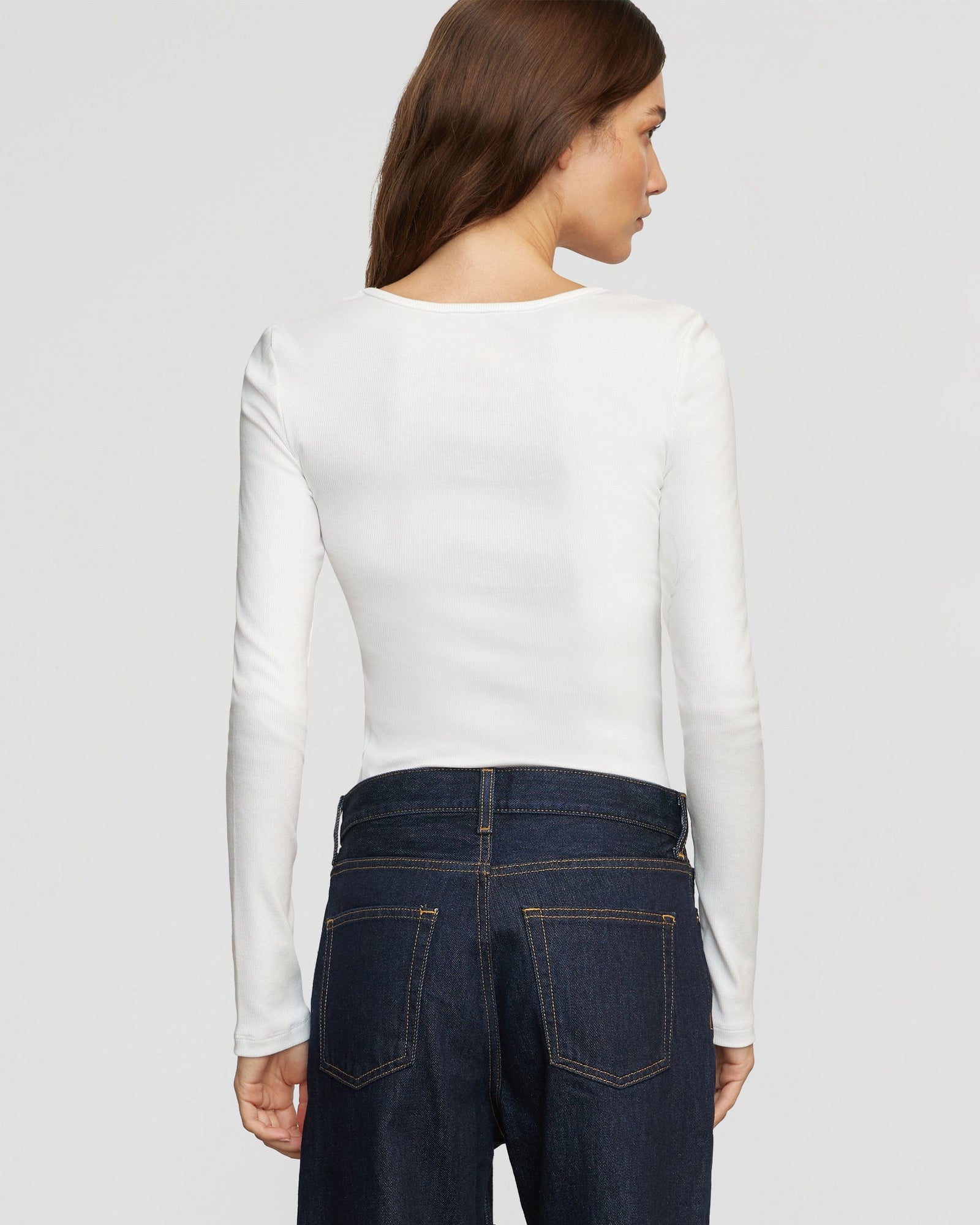 Renée | Rosa Ribbed Scoop-Neck Tee in Size Small 