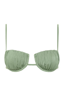Petal Bikini Top | Sage Green Rib