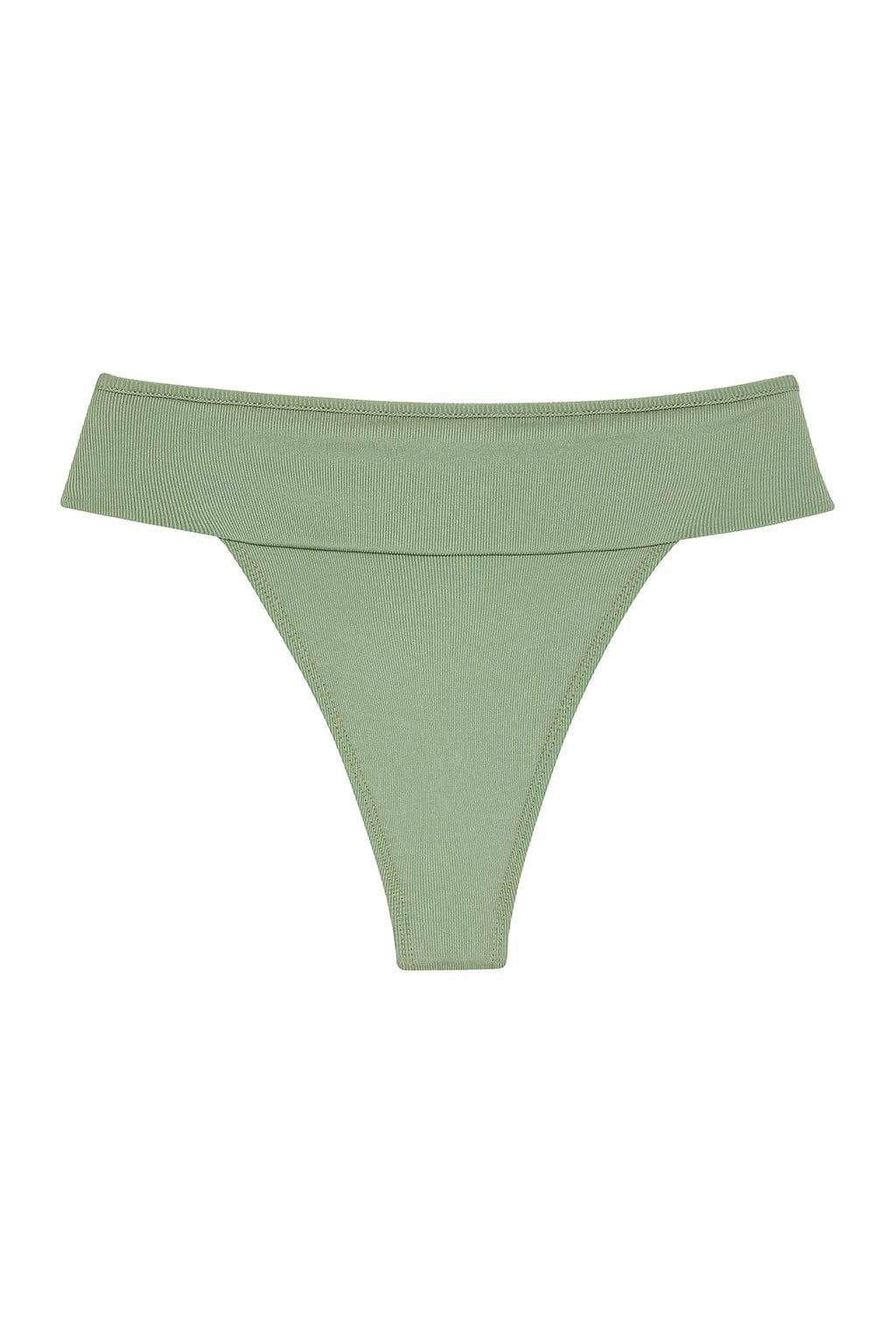 Tamarindo Binded Bikini Bottom | Sage Green Rib