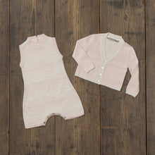 Sami Onesie & Cardigan Set | Pink Powder/Ivory