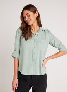 Shirt Tail Button Down | Oasis Green