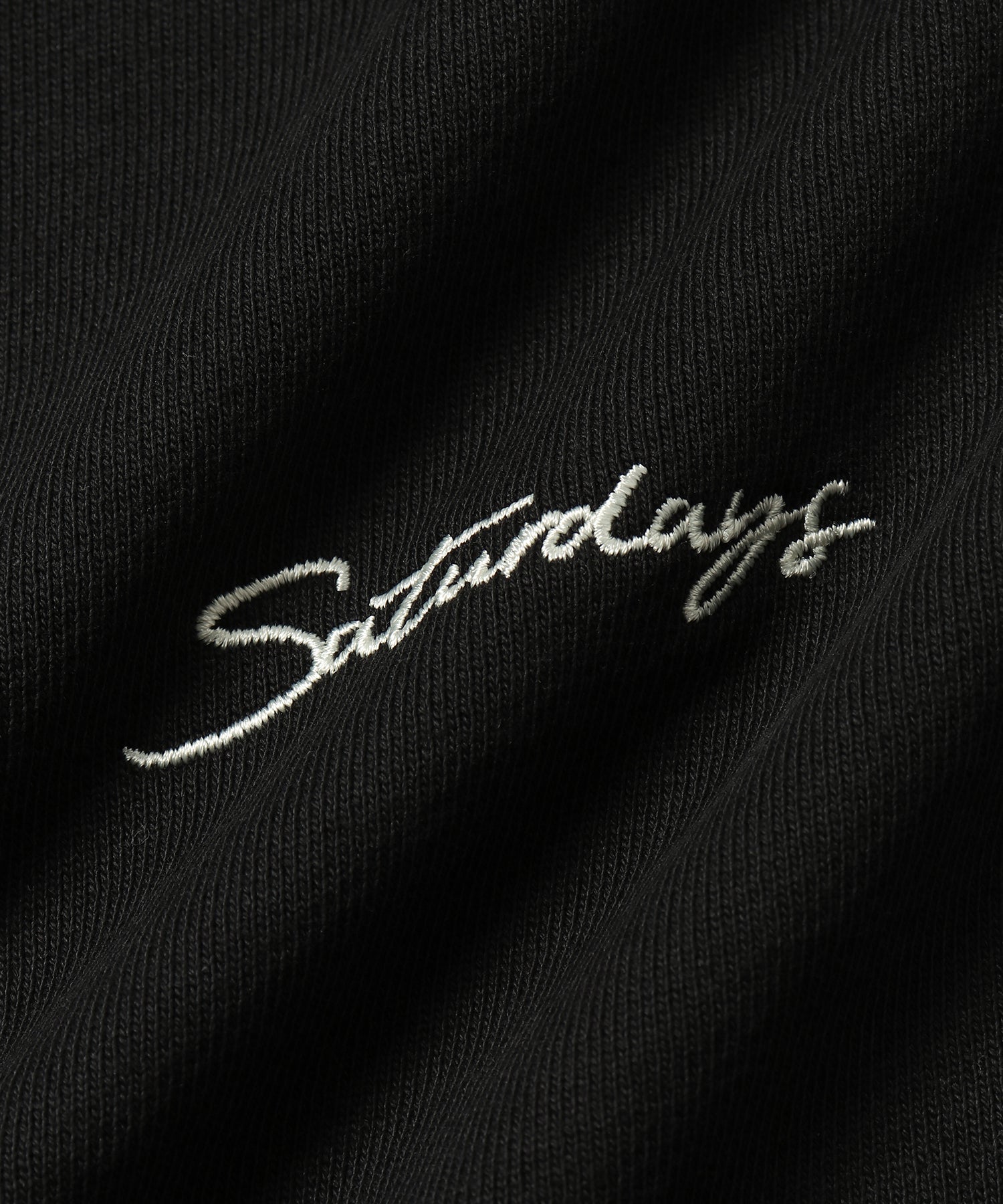 Black | Bowery Script Embroidered Crew