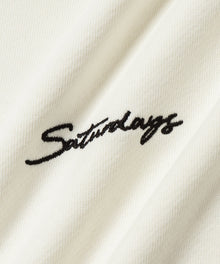 Ivory | Bowery Script Embroidered Crew