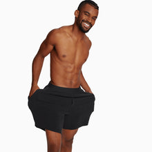 Waffle-Knit Lounge Shorts | Black