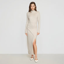 Suki Mock-Neck Long Sleeve Dress | Oatmeal