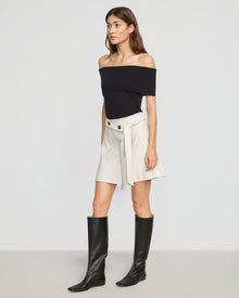 Renée | Tess Belted Wrap Mini Skirt in Size Small