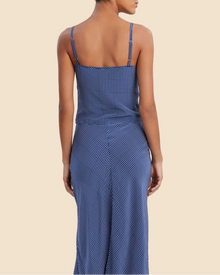 Womens | Lucia Adjustable Tank | Midnight Blue Polka Dot