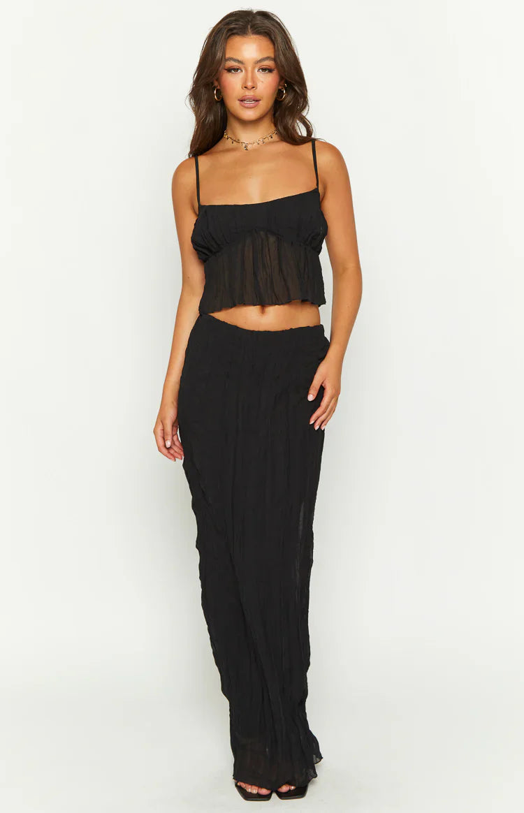 The Moment Maxi Skirt | Black