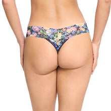 Signature Lace Low Rise Thong | Dream Garden (Black)