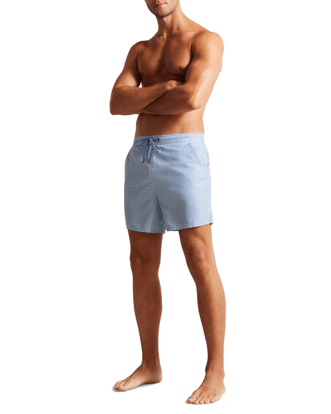Men | Geometric Swimshort | Blue Pink