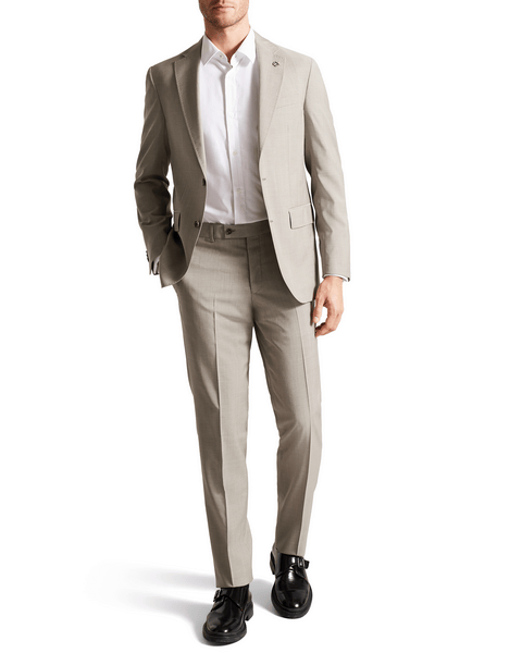 Men | Natural Sharkskin Suit Tr | White Red