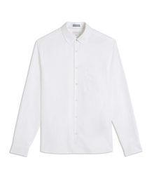 Men | Long Sleeve Linen Shirt | White Multi