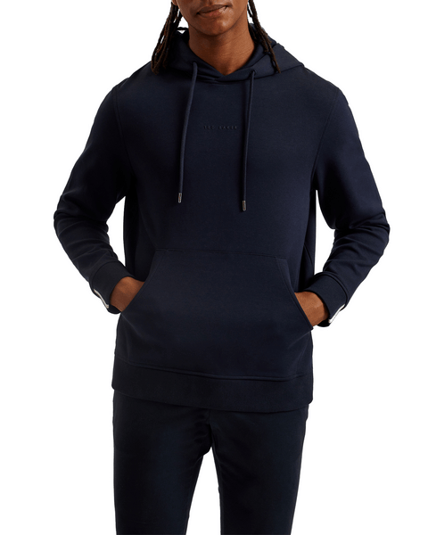 Men | Drotow Long Sleeve Regular Branded Hood | Navy