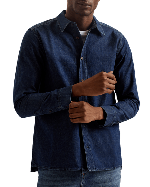 Men | Long Sleeve Denim Shirt | Blue (V2)