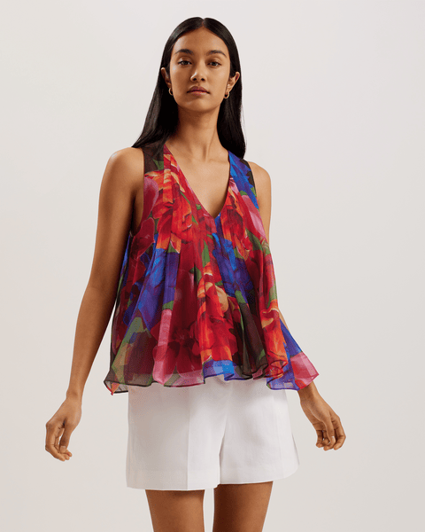 Women | Organza Tropical Bloom V | Multicolor (V2)