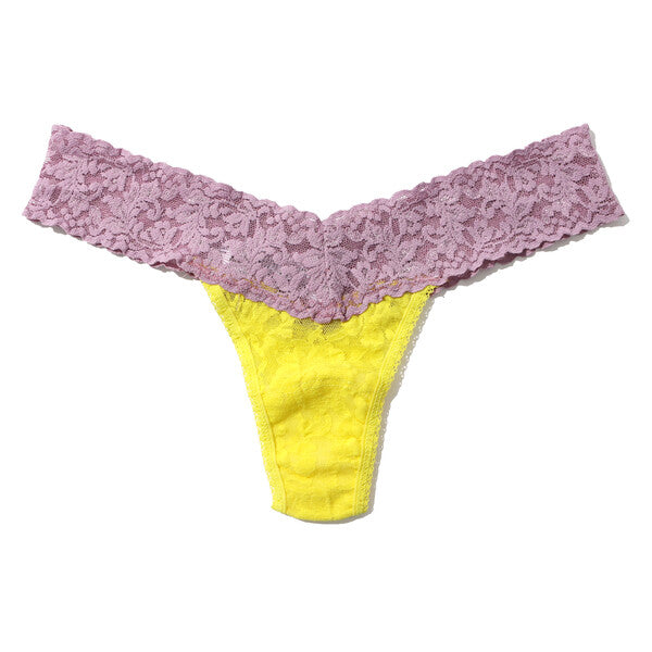 Signature Lace Low Rise Thong | Sunny Day x Waterlily Purple
