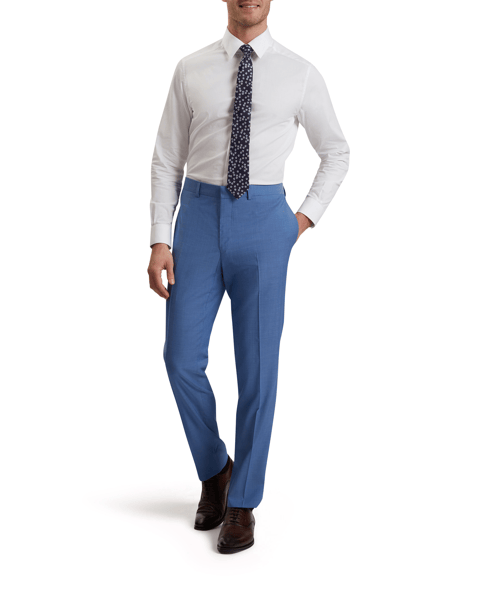 Men | Classic Wool Suit Trouser | Dark Blue (V1)