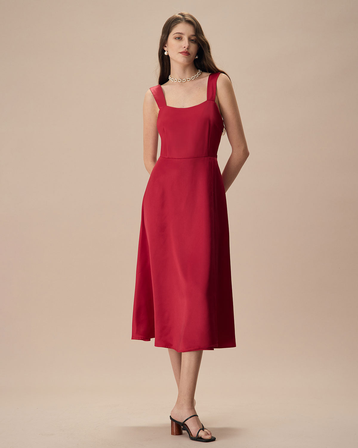 Women Woven Polyester Dresses Dresses - RIHOAS